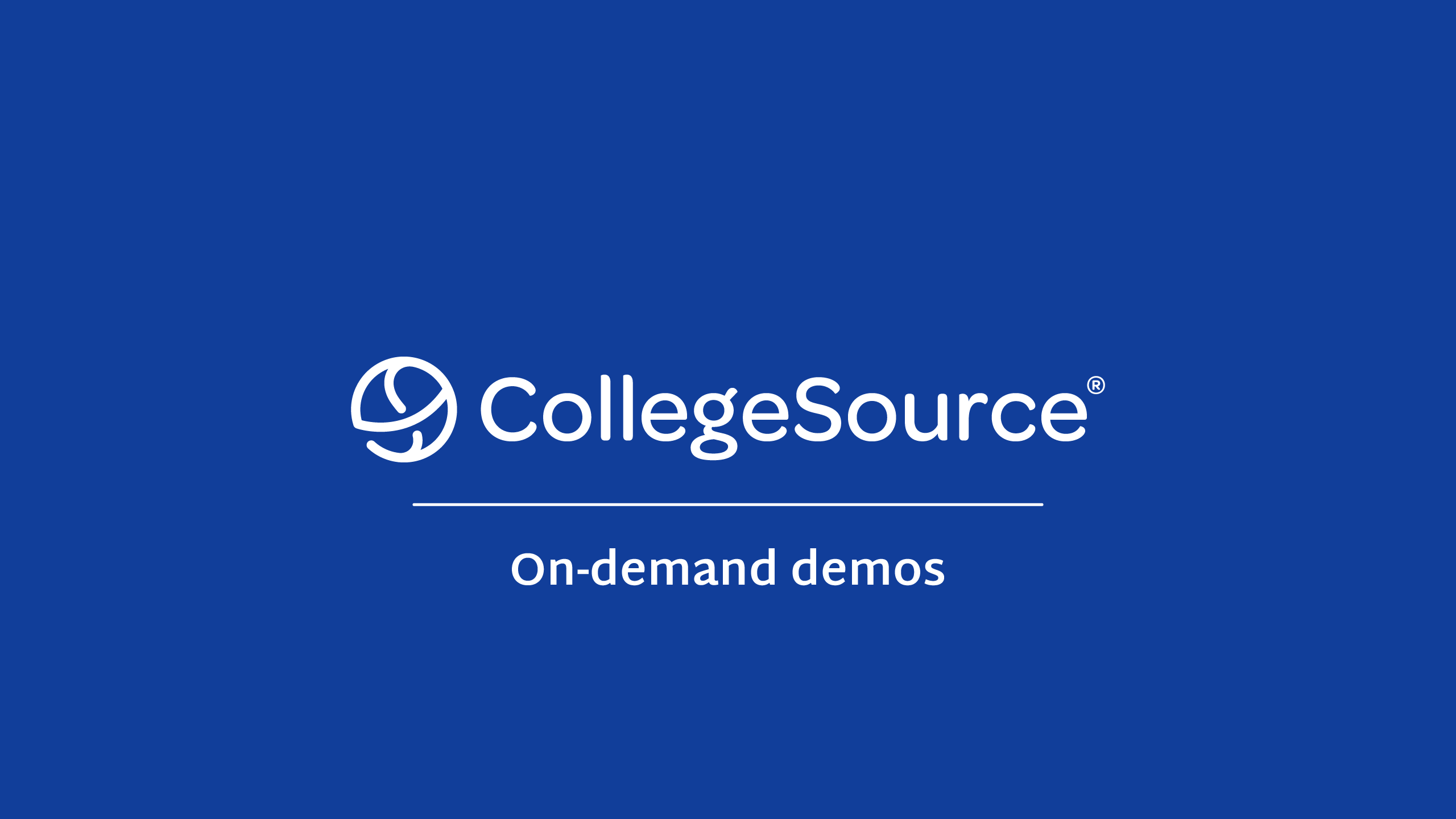 On-demand demos – CollegeSource