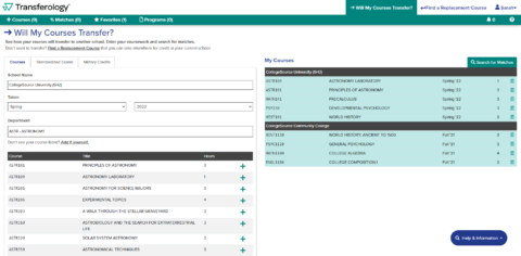 Transferology® – Nationwide transfer network – CollegeSource
