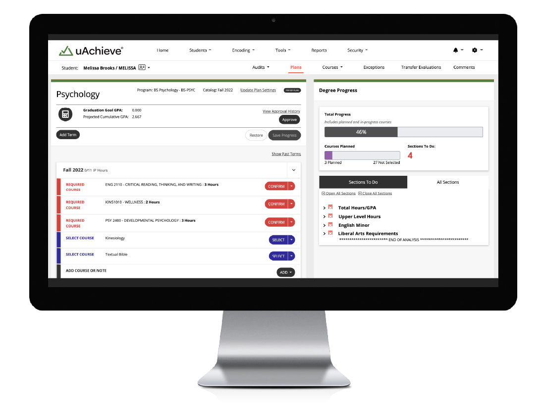 uAchieve Planner on Desktop
